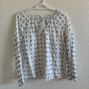 Harper House White Embroidered Blouse